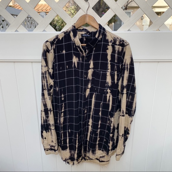 Urban Outfitters Tops - Elwood | Grunge Bleach Dye Button Down Shirt